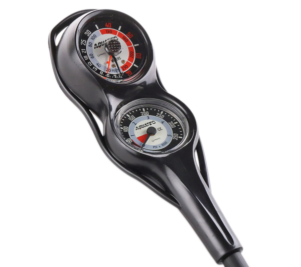 Консоль 2-х приборная Compact (манометр 350 bar + глубиномер) (black)